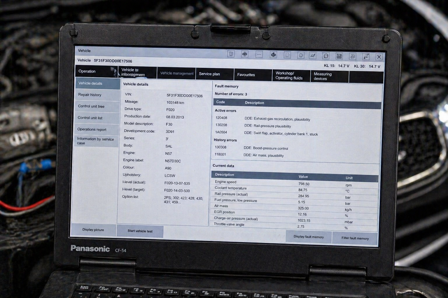 BMW ISTA, Mercedes XENTRY and Audi ODIS factory diagnostic platforms at Brisbane workshop