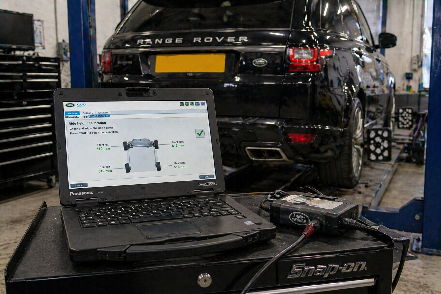 Electric power steering coding and ride height calibration on European vehicle at Brisbane workshop