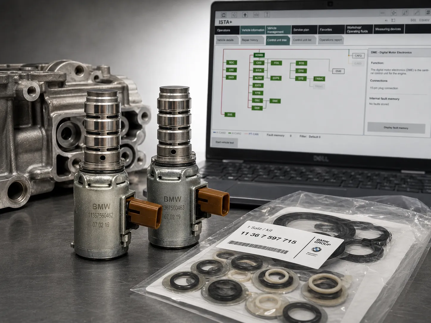 BMW VANOS solenoid service with ISTA factory diagnostic at SemCar Capalaba Brisbane
