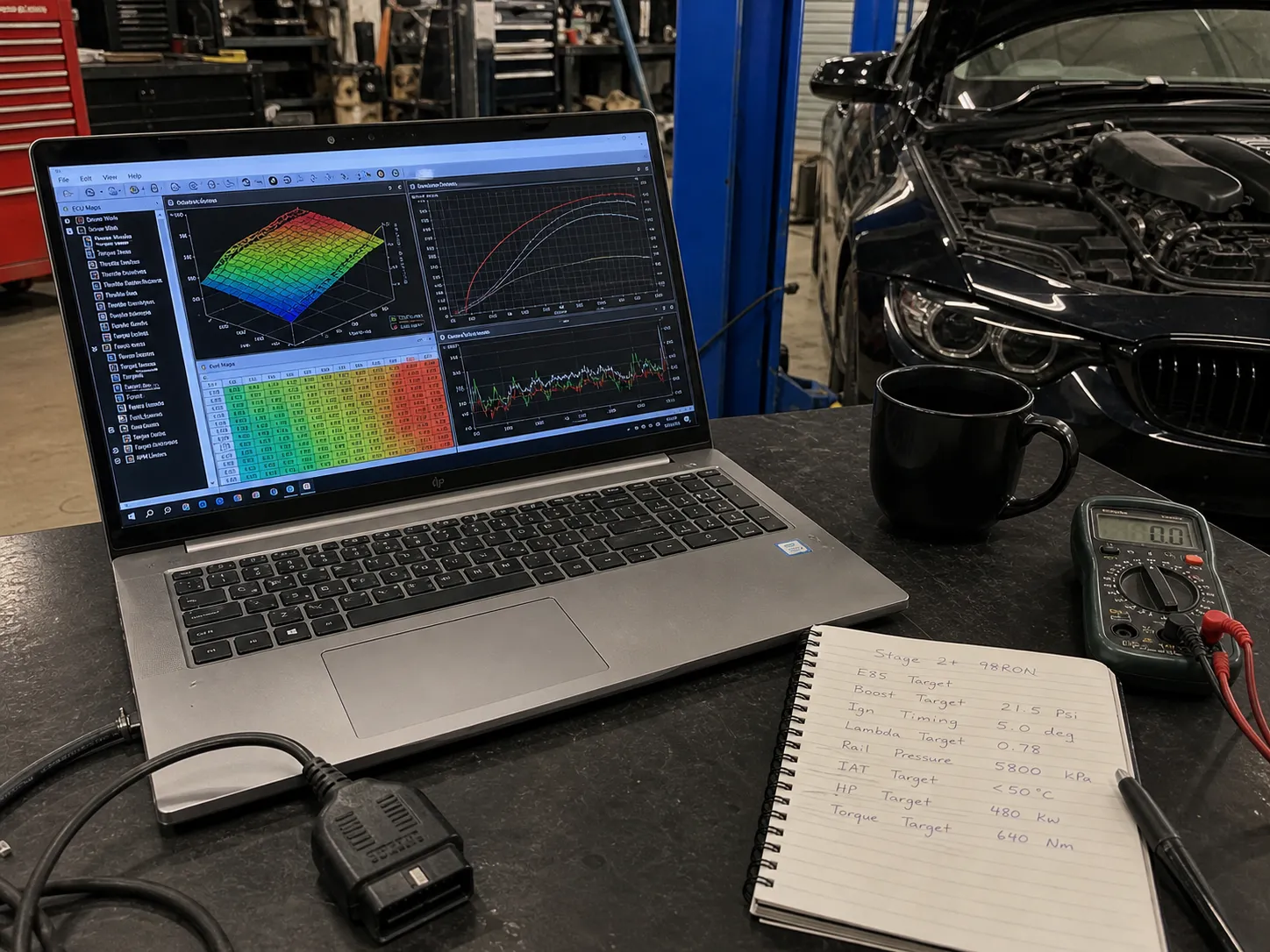 ECU tuning and remap diagnostic work at SemCar European car performance specialist Brisbane