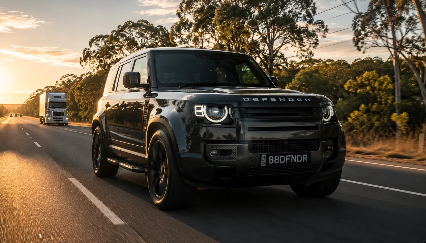 The Power You Already Own Land Rover Defender overtaking on a Queensland highway after a D250 to D300 power upgrade
