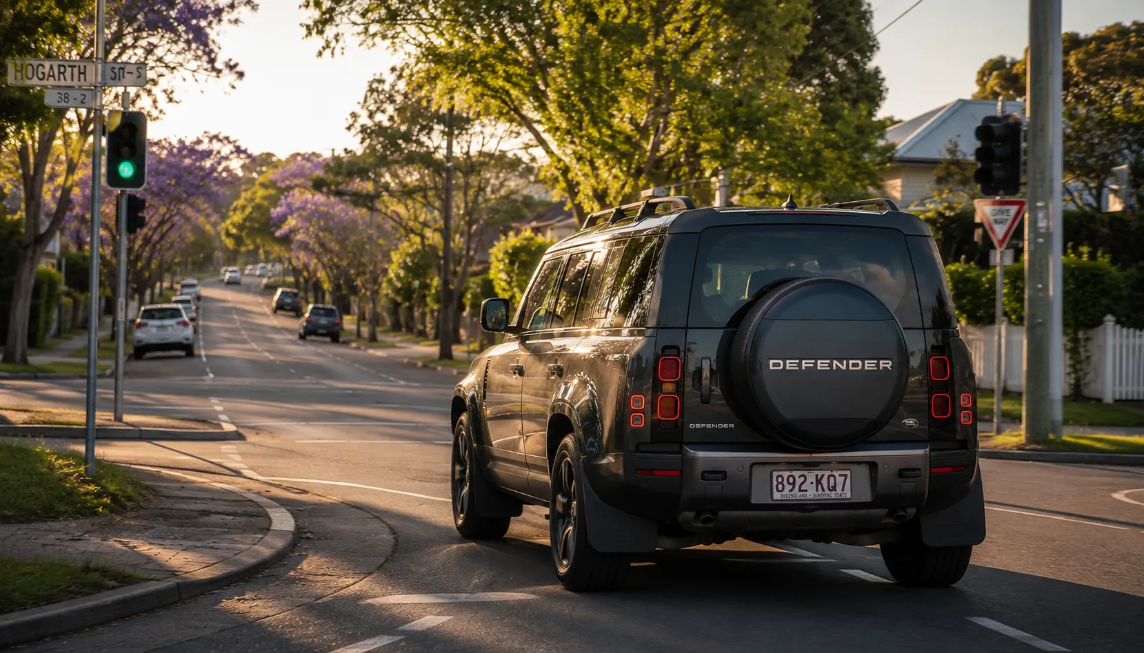 Press That Button for the Last Time Land Rover Defender driving smoothly through Brisbane after stop/start deactivation