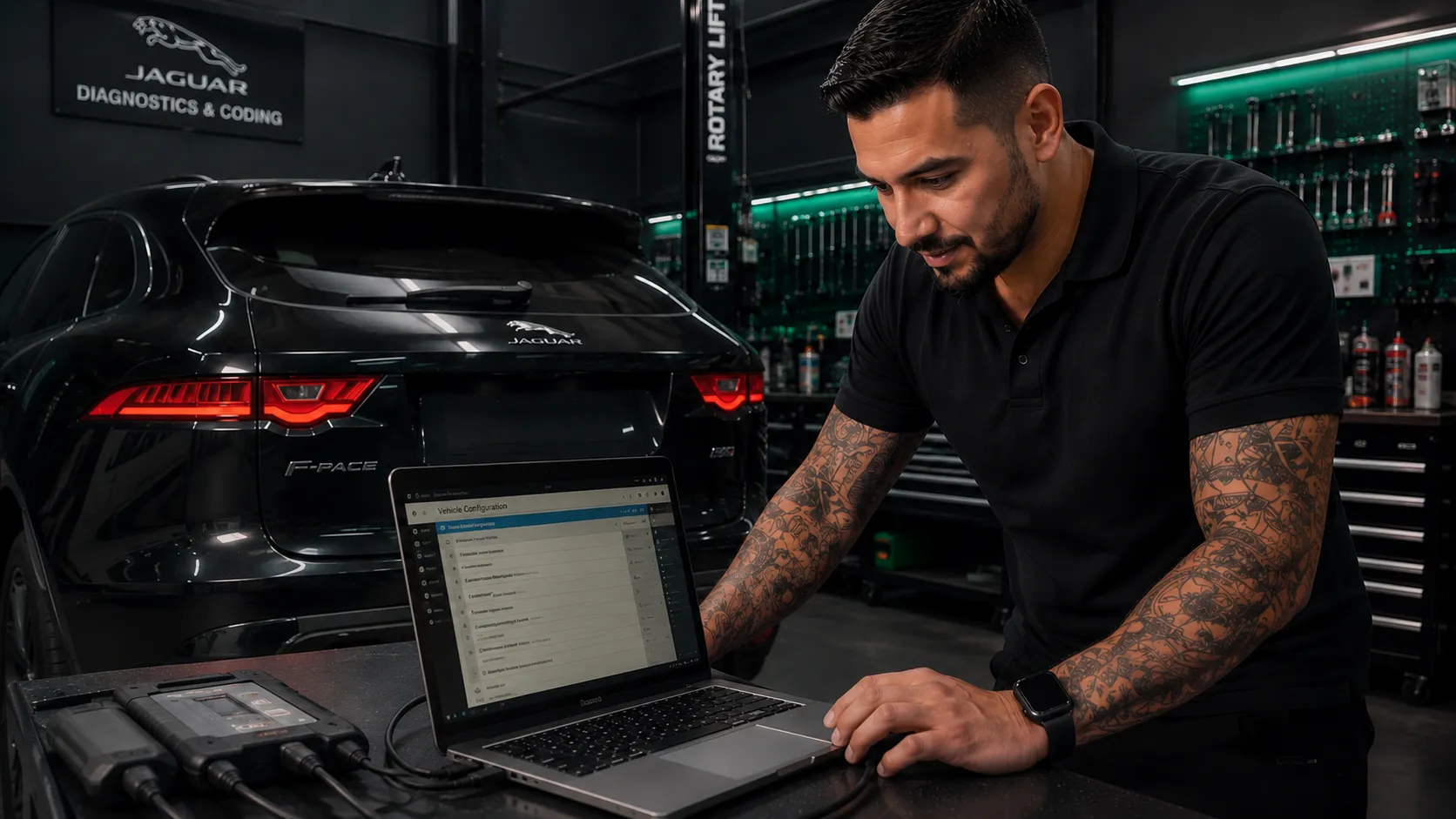 Factory-Trained, Factory Screen Factory-trained JLR master technician activating CarPlay in Capalaba Brisbane