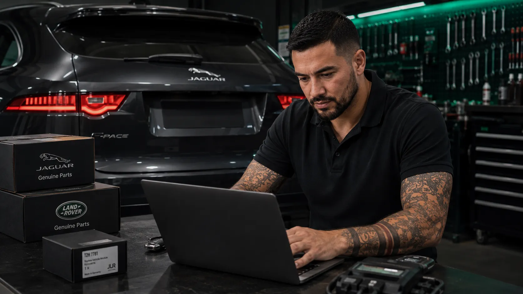 Factory-Trained, Genuine Parts Only Factory-trained JLR master technician completing a genuine retrofit in Capalaba Brisbane