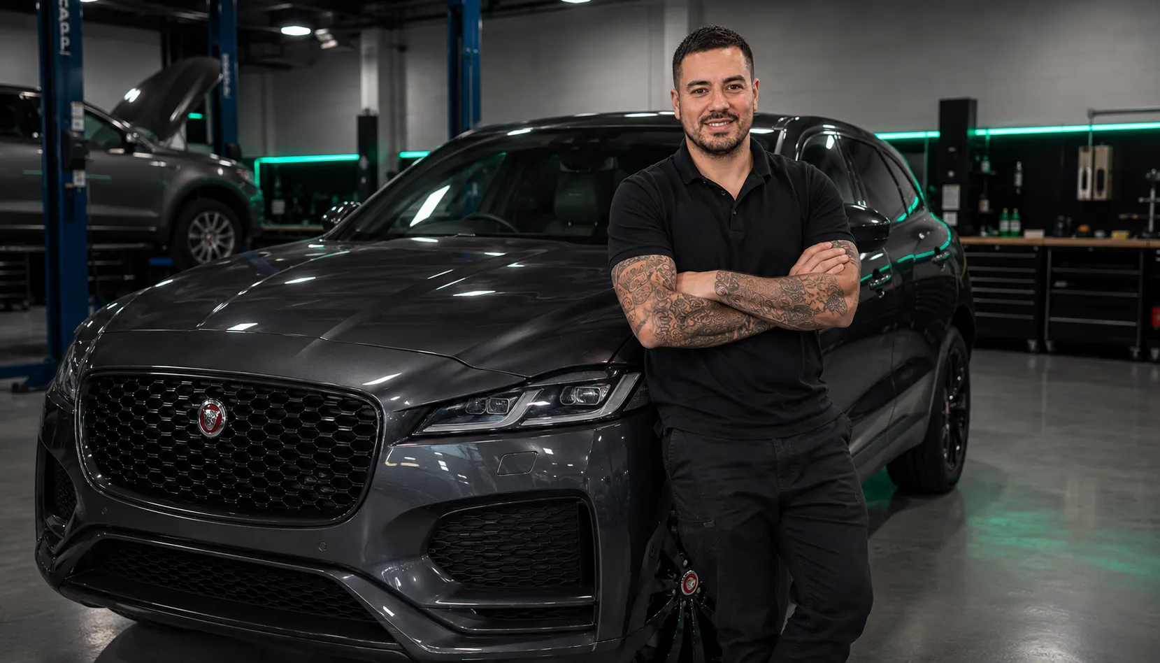 Factory-Trained Hands on Your Engine Factory-trained JLR master technician performing a petrol power upgrade in Capalaba Brisbane